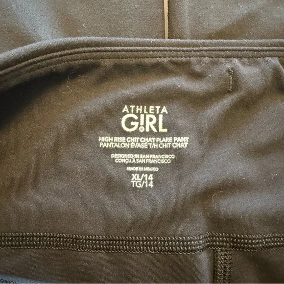 NWT Athleta Girl High Rise Chit Chat Flare Pant, XL/14 - Picture 5 of 8